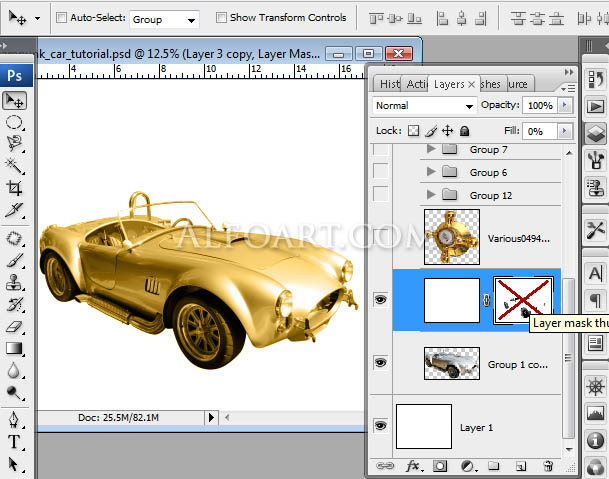 steampunk golden car digital illustration